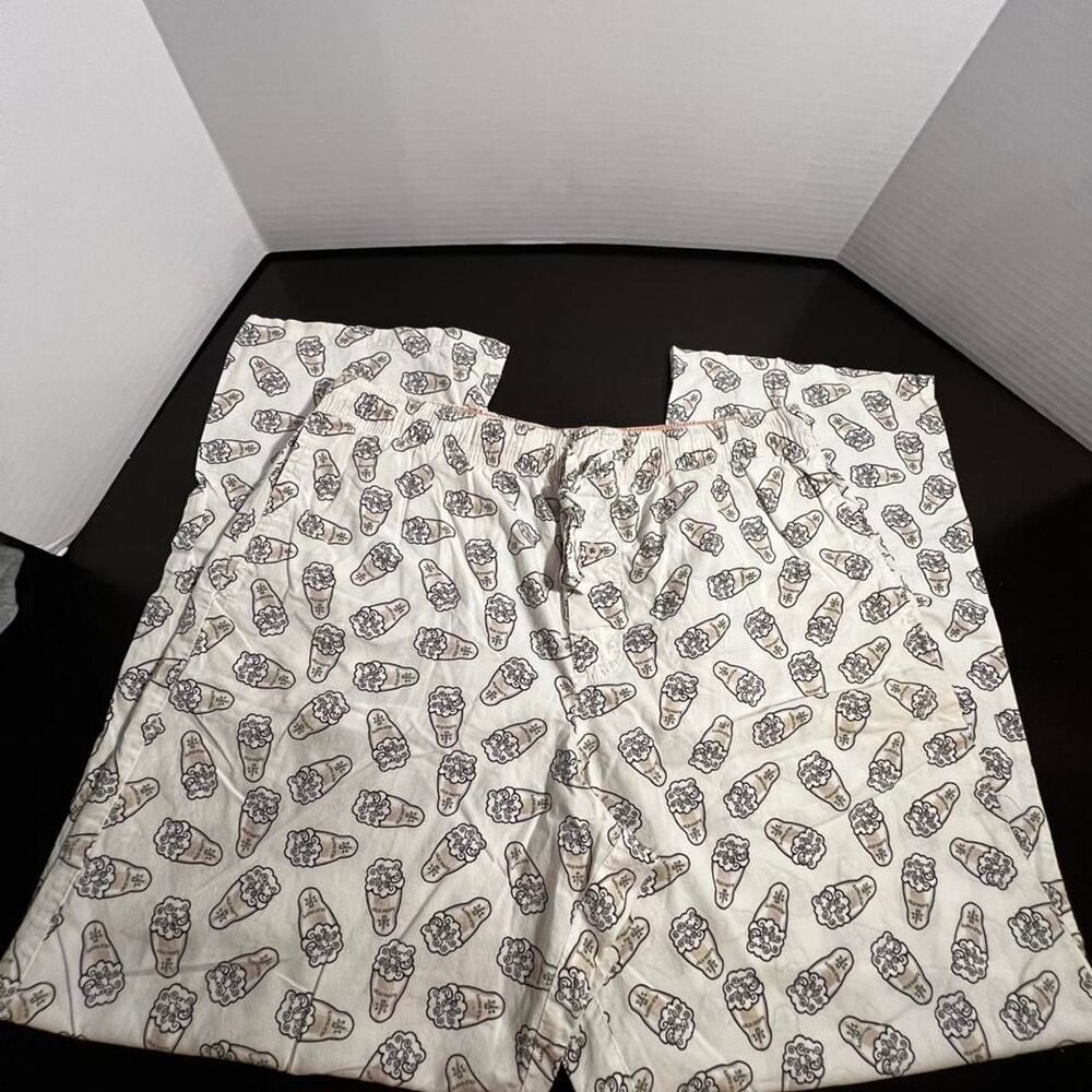 Vintage Old Navy Mens Medium Popcorn Print Cotton Pajama Pants Lounge